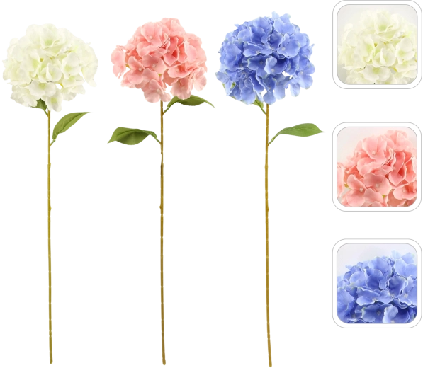 Branche d’hortensia artificielle 80 cm – mix de couleurs