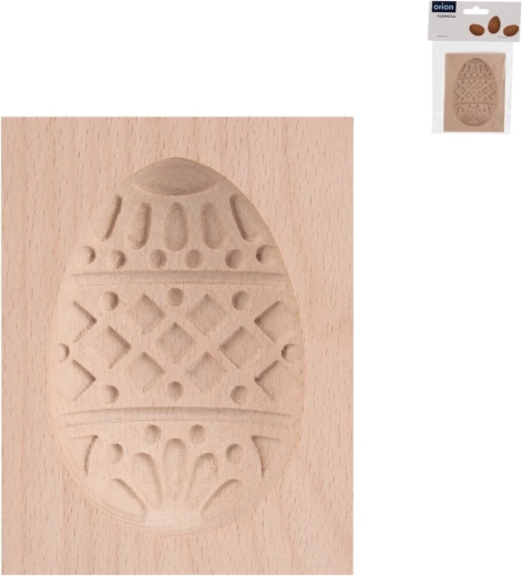 Emporte-pièce en bois avec poussoir – œuf de Pâques