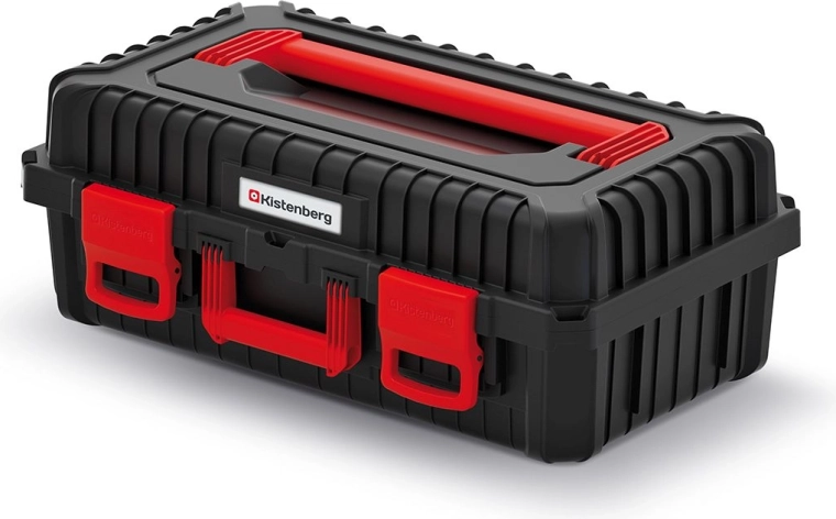 Mallette à outils avec rembourrage en mousse Heavy, 585 × 360 × 217 mm, noire