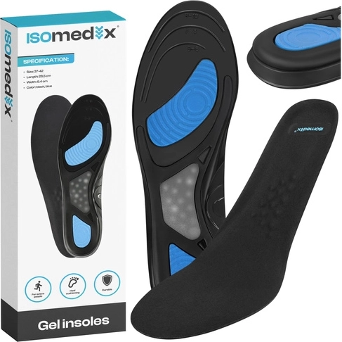 Semelles en gel amortissantes pour chaussures Isomedix 42–46 (1 paire)