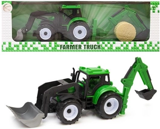 Tracteur excavateur avec remorque - 1 pièce