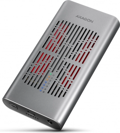 Axagon Clone Master boîtier externe en aluminium pour deux NVMe M.2 SSD USB‑C 3.2 Gen 2x2 20 Gbps