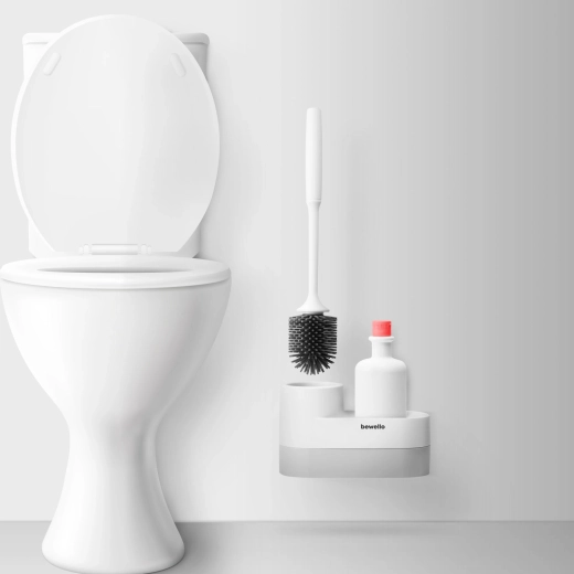 Ensemble brosse WC avec espace de rangement