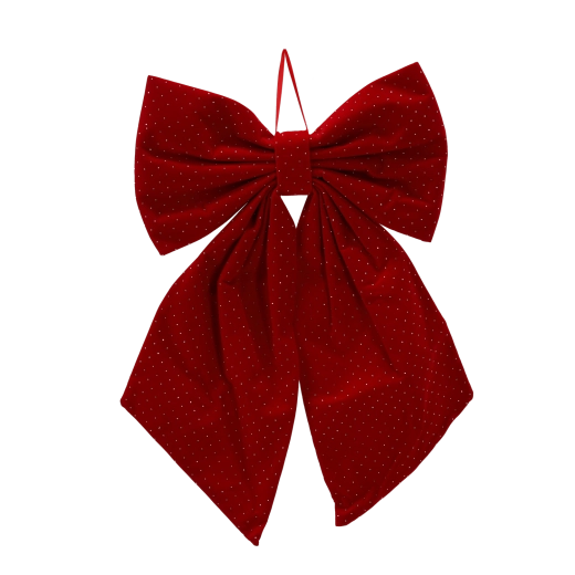 Nœud de Noël rouge 40 × 65 cm