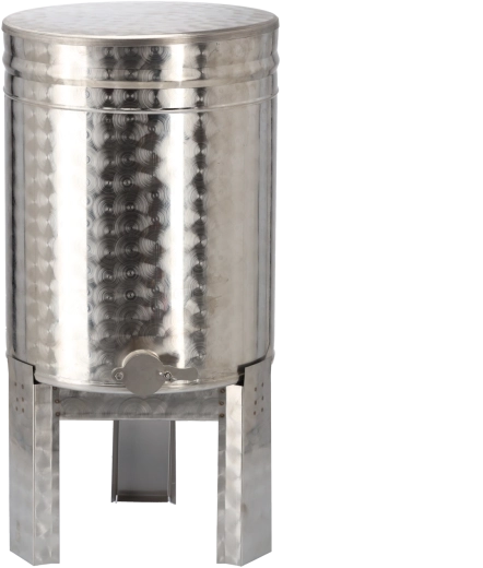 Maturateur à miel en acier inoxydable 63 l avec support, robinet et couvercle