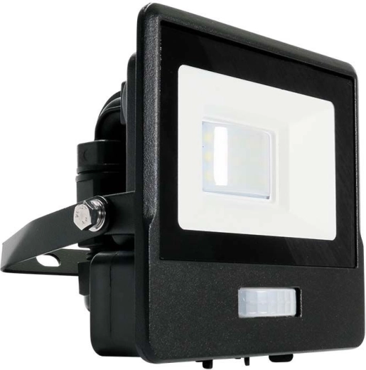 Projecteur LED 10 W avec capteur de mouvement, puce SAMSUNG, 4000 K, noir