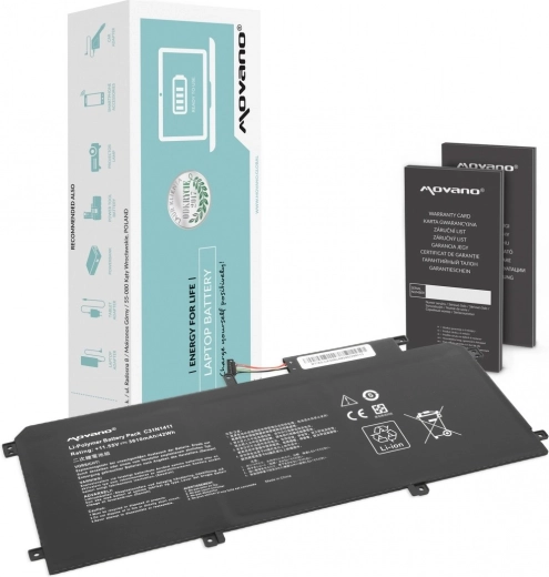 Batterie Movano pour Asus ZenBook UX305 (C31N1411) 3610 mAh 42 Wh