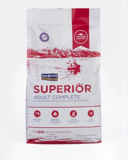 Fish4Dogs Superior – croquettes pour chiens adultes au saumon et aux pommes de terre 12 kg