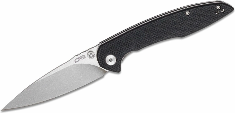 Couteau pliant CJRB Centros D2, stonewash, G10 noir
