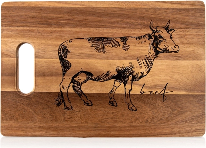 Planche à découper en bois Orion Beef en bois d’acacia