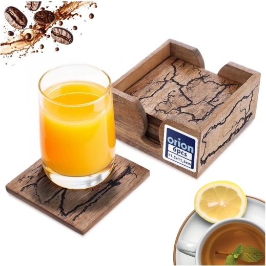 6 sous-verres avec support pour un usage quotidien