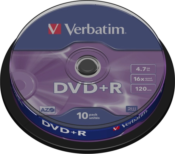 Verbatim DVD+R Matt Silver 4,7 Go 16x - 10 pièces