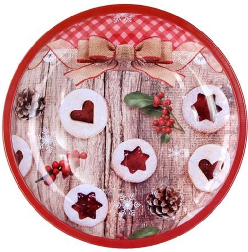 Plateau de service en tôle TORO 26 cm avec motif linzer
