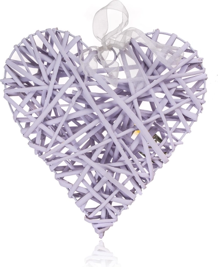 Cœur décoratif 28 × 28 cm violet