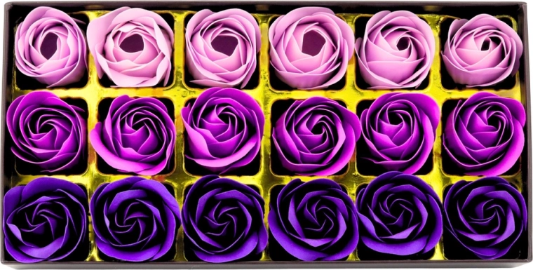 Roses réalistes et parfumées en nuances de violet