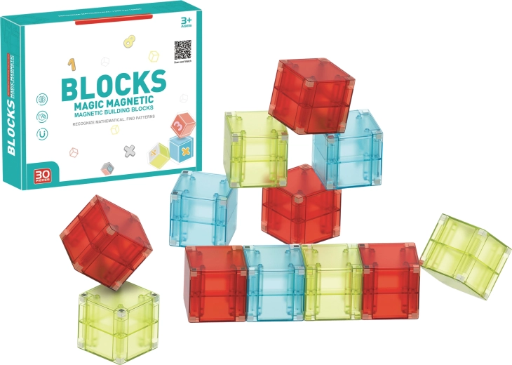 Jeu de construction magnétique pour enfants – 66 pièces