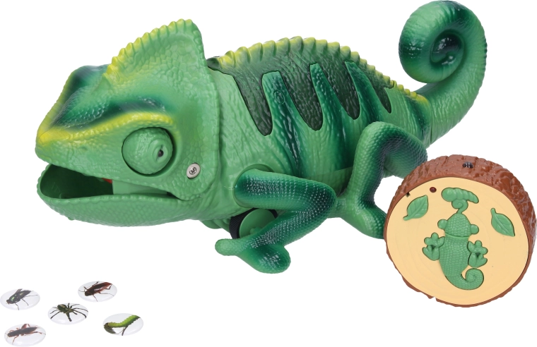 Caméléon télécommandé avec effets lumineux de 28 cm