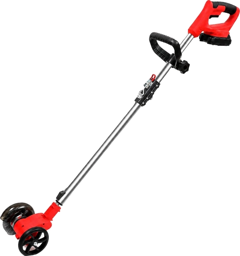 Coupe-bordures avec brosse rotative pour enlever les mauvaises herbes et nettoyer les joints de pavés