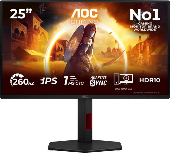 Moniteur gaming AOC 25G4ZR 24,5" fast IPS 260 Hz avec pivot