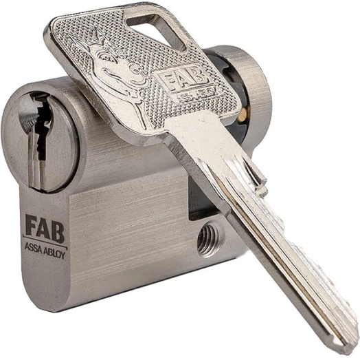 Cylindre de sécurité FAB 3 HOME, nickel, 30/10, classe de sécurité 3