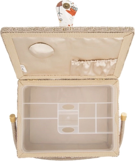 Couvercle avec poche et pique-aiguilles