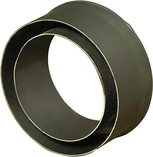Réducteur de fumée pour cheminée 180/150 mm, longueur 80 mm, épaisseur 1,5 mm, noir