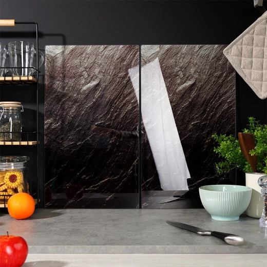 Verre trempé aspect pierre