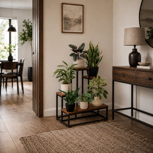 Look loft : acier noir et décor chêne vieilli