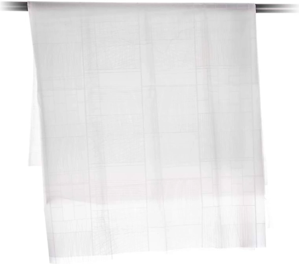 Rideau de douche PEVA blanc – décor cubes 180 × 200 cm
