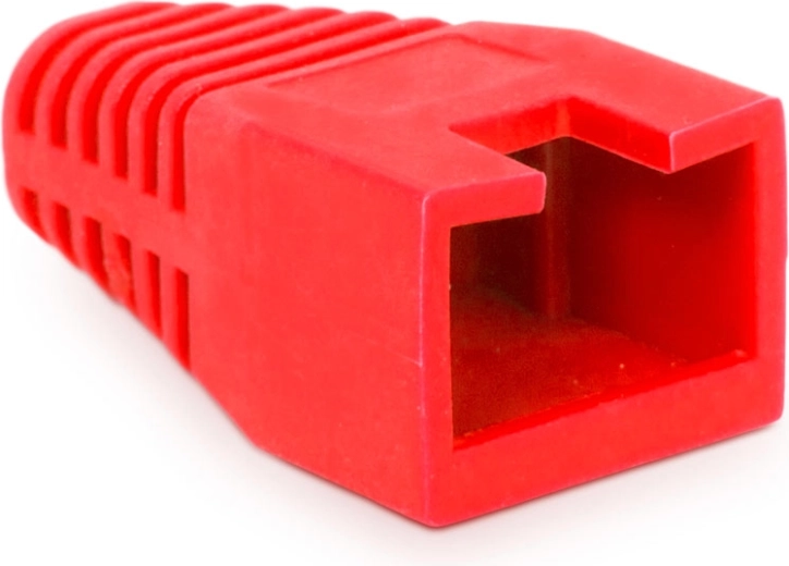 Protection anti-pliage rouge en caoutchouc pour câble, pour connecteur 8P8C - 1 pièce