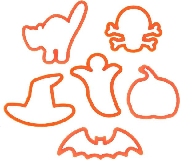 Emporte-pièces en plastique Halloween – lot de 6 pièces