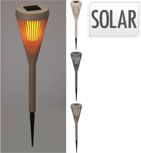 Lampe de jardin solaire LED en polypropylène, mélange de couleurs mat 46,5 cm