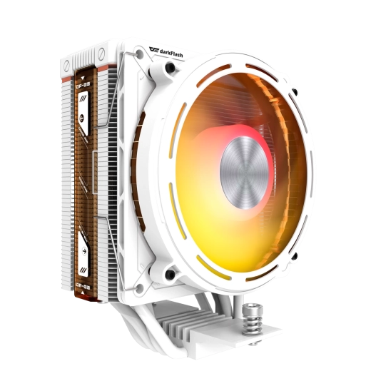 Refroidisseur CPU actif DarkFlash E400 blanc avec écran LED et ARGB