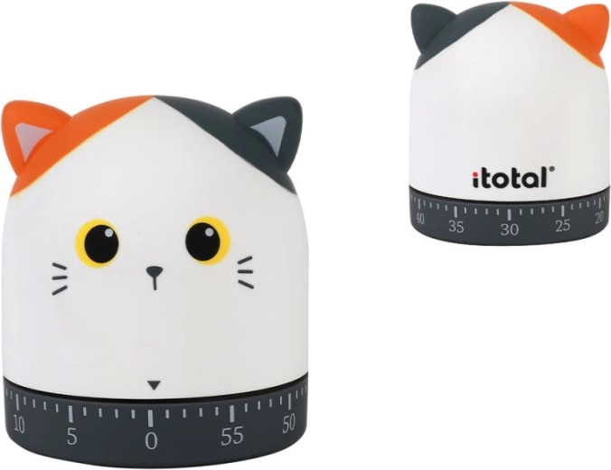 Minuteur de cuisine chat blanc