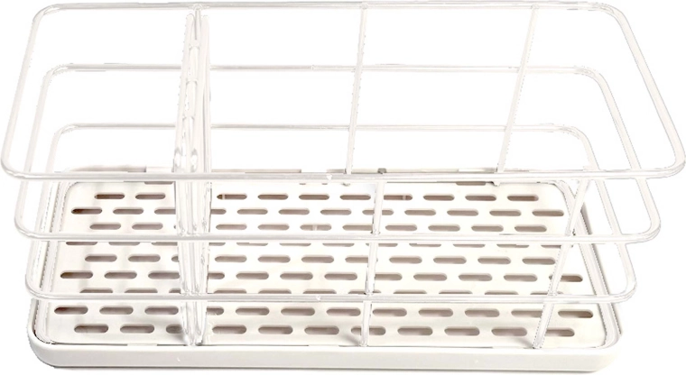 Support métallique filaire pour accessoires d’évier, blanc 20 × 8,5 × 10 cm