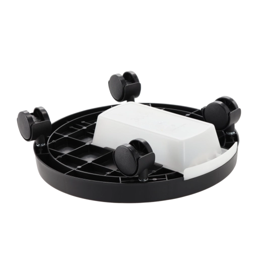 Socle rond roulant pour pot de fleurs 28 cm avec soucoupe d’égouttage