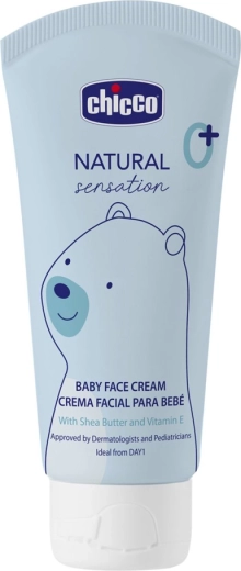 Crème visage pour bébé Chicco au beurre de karité et à la vitamine E Natural Sensation 50 ml