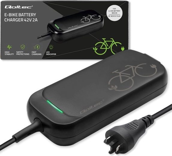 Chargeur pour vélos électriques 36V 42V 2A avec connecteur BOSCH, étanche