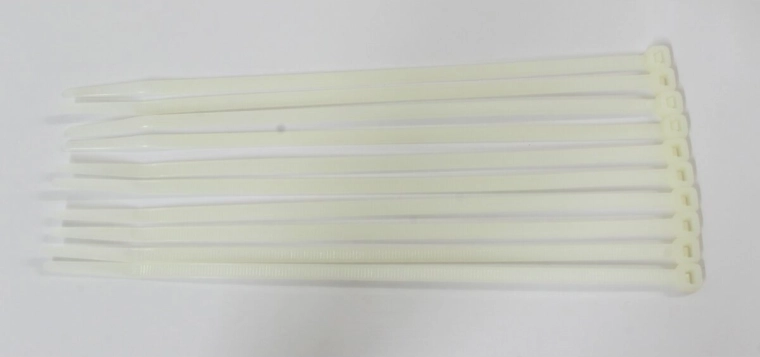 Colliers de serrage blancs 195 × 4,7 mm, 10 pièces