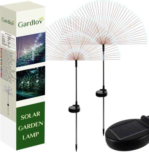 Lampes LED solaires de jardin en forme de pissenlit Gardlov (lot de 2 pièces)