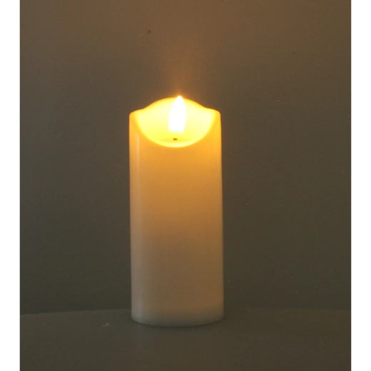 Bougie LED 12,5 cm avec effet flamme, assortiment de couleurs