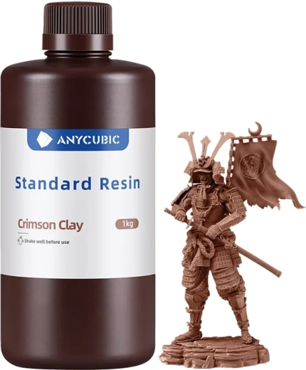Résine standard Anycubic pour impression 3D LCD/DLP (argile cramoisie)