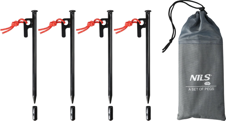 Piquets de tente avec œillet et cordelette NILS Camp