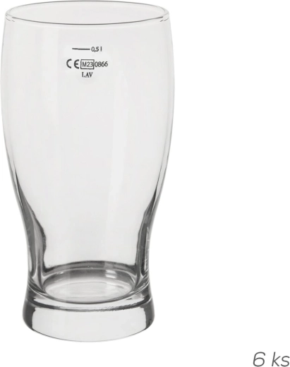 Verres à bière Belek 0,5 l (jauge) 6 pcs