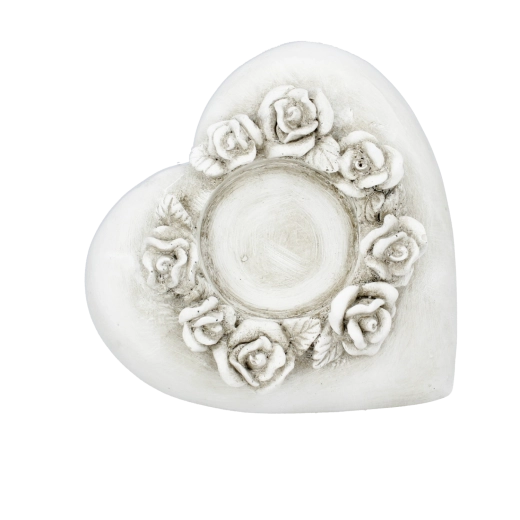 Forme romantique de cœur avec relief floral