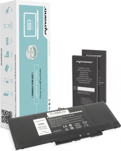 Batterie Movano pour Dell Latitude 7390 / 7490 (MYJ96) 7200 mAh 53 Wh