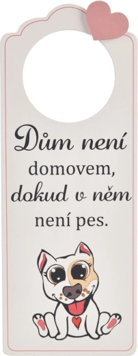 Pancarte de porte en bois Dog Home