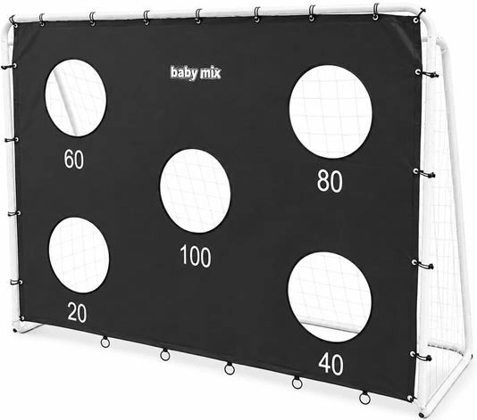Baby Mix but de football avec bâche d’entraînement noir