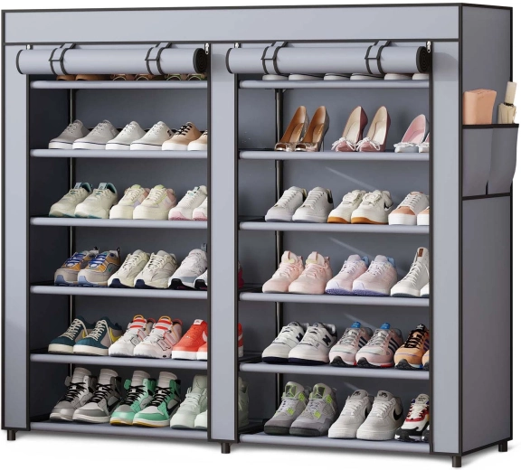 Armoire à chaussures textile Massido, graphite