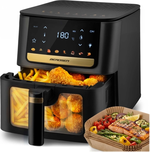 Friteuse à air chaud Berdsen BD-655 6,5 l avec papier cuisson